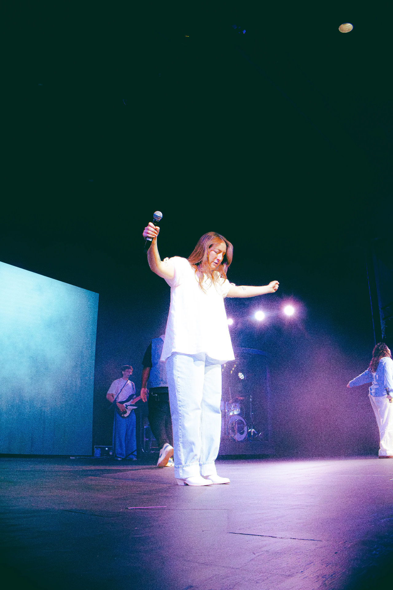 Worship moment on stage